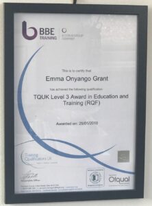 BBE Teaching certificate